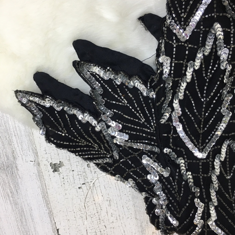 Vintage Laurence Kazar Beaded Leaf Blouse - Picture 7 of 8